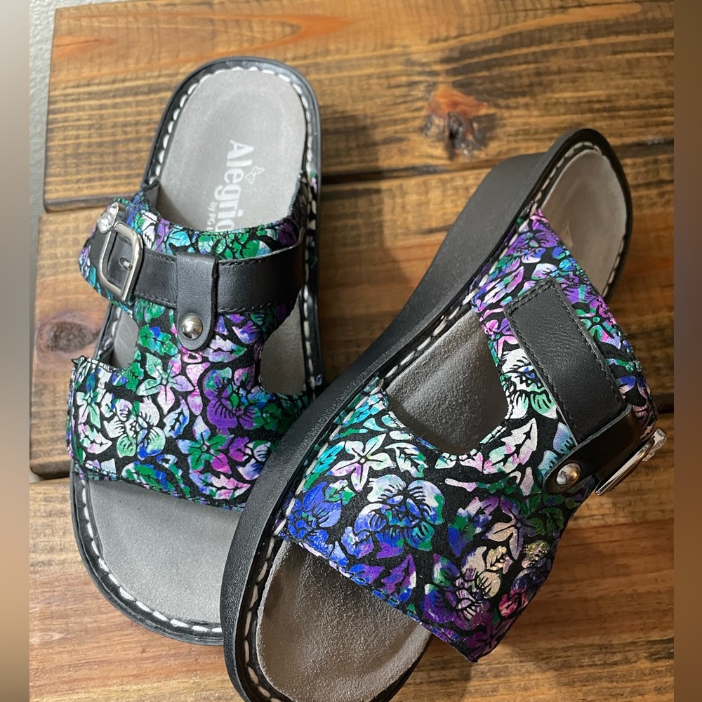 Women’s Alegria Floral Peggy SANDALS US size 8.5